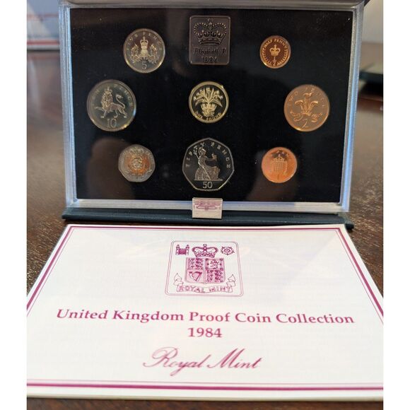 Other - 1984 Royal Mint Proof Coin Collection – 8-Coin Set, Original Case